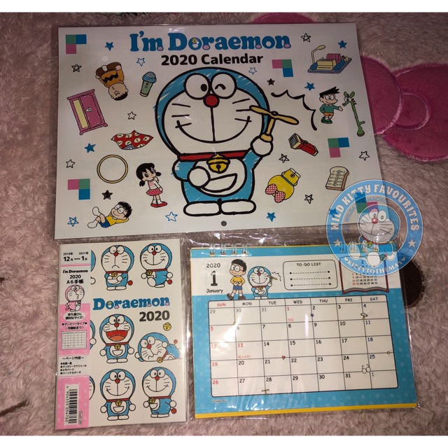 2020 Doraemon Planner Desk Calendar Wall Calendar With Free