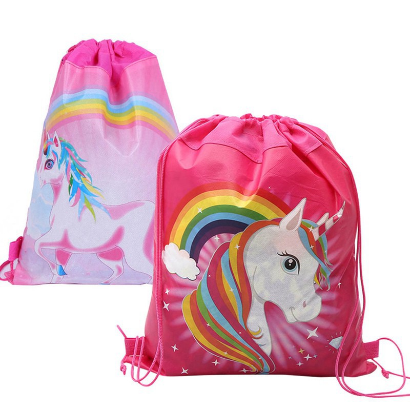 unicorn drawstring backpack