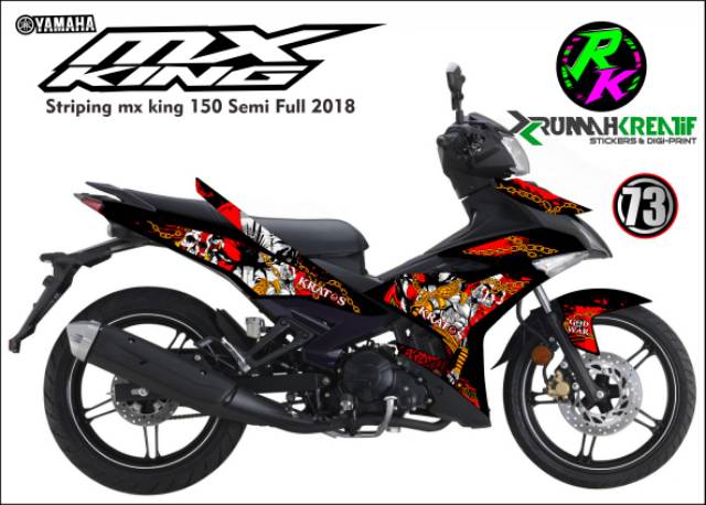 Striping Jupiter Mx King Skull Jupiter Mx 150 Decal Shopee Philippines