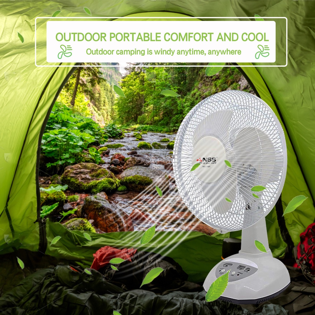 NSS Solar electric fan Rechargeable solar fan with panel solar electricfan with emergency light - Image 8