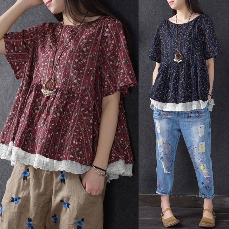 plus size lace tunic