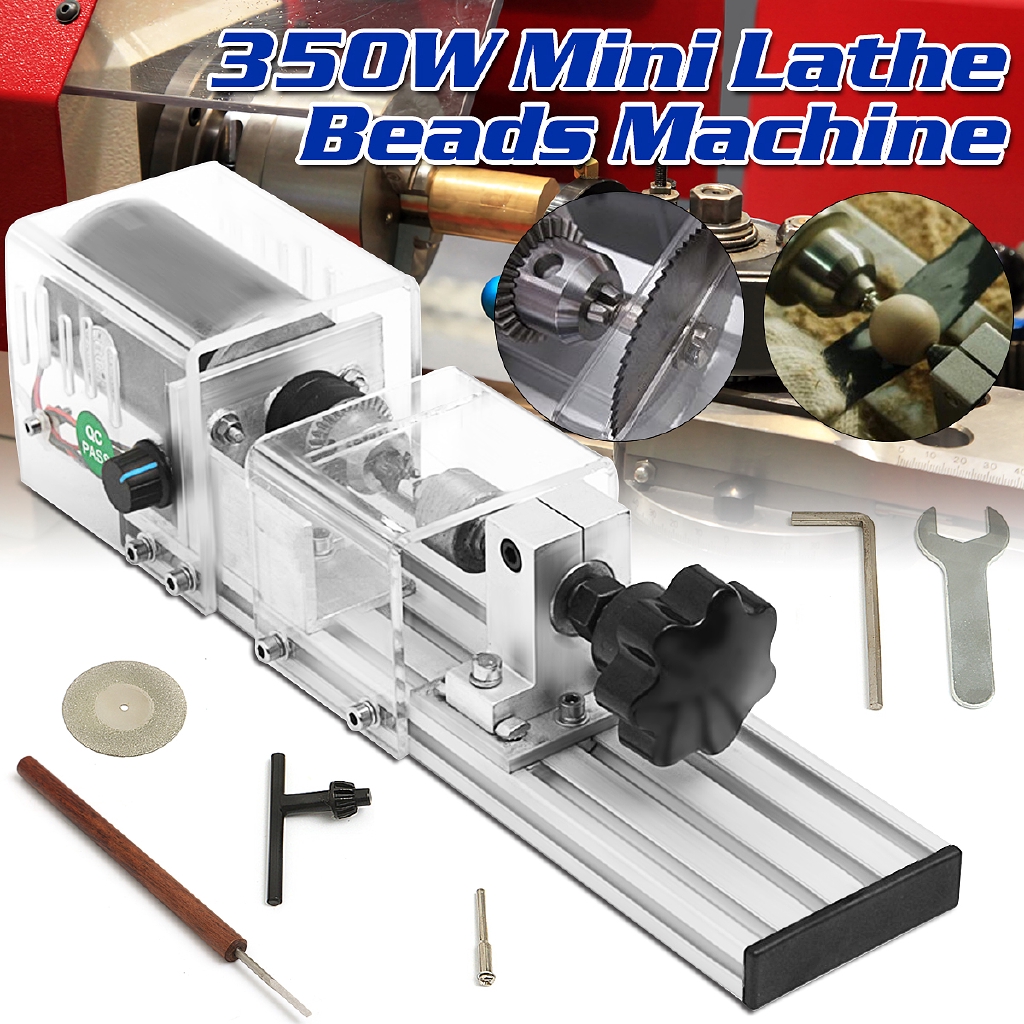 cOd Precisions Mini Wood Lathe Machine DIY Woodworking Lathe Polishing Cutting Drill Rotary Tool