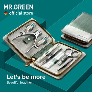 Mr.Green Manicure Set Pedicure Kit Nail Clipper Stainless Steel Professional Cutter Tools With Travel Case Sets
