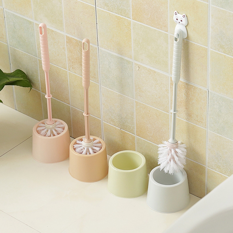 Toilet Brush Set TPR Soft Brush Bathroom Deep Cleaning Tool Toilet ...