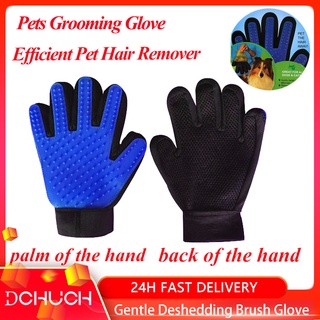 Pet Grooming Glove - Gentle Deshedd ing Brush Glove - Efficient Pet Hair Remover Mitt Perfect