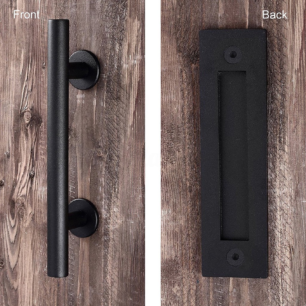12 Black Rustic Barn Door Handle For Wood Door Panel Shopee
