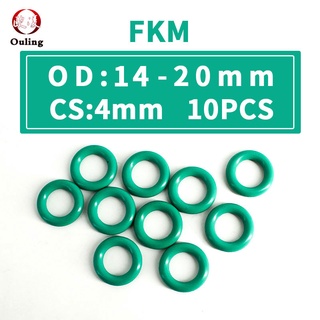 10/50pcs 1.5mm Oil Resistant FKM Seal Fluorine Rubber  O-Ring OD 5-23mm 
