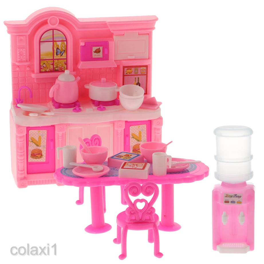 pink plastic dollhouse