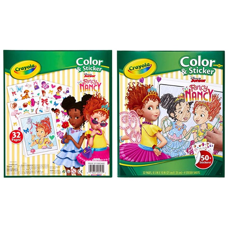 PAUBOS SALE Crayola Fancy Nancy Coloring Pages & Sticker Sheets, Gift