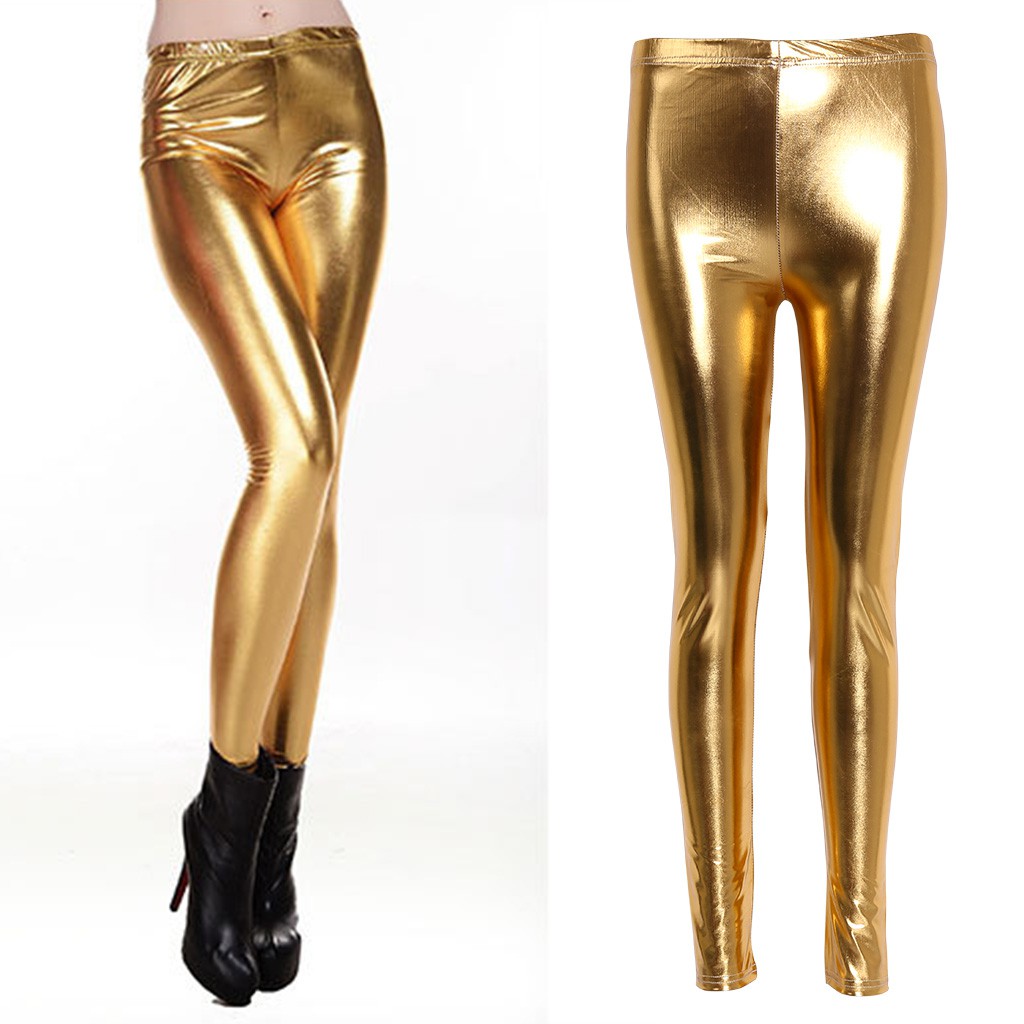 silver leather leggings