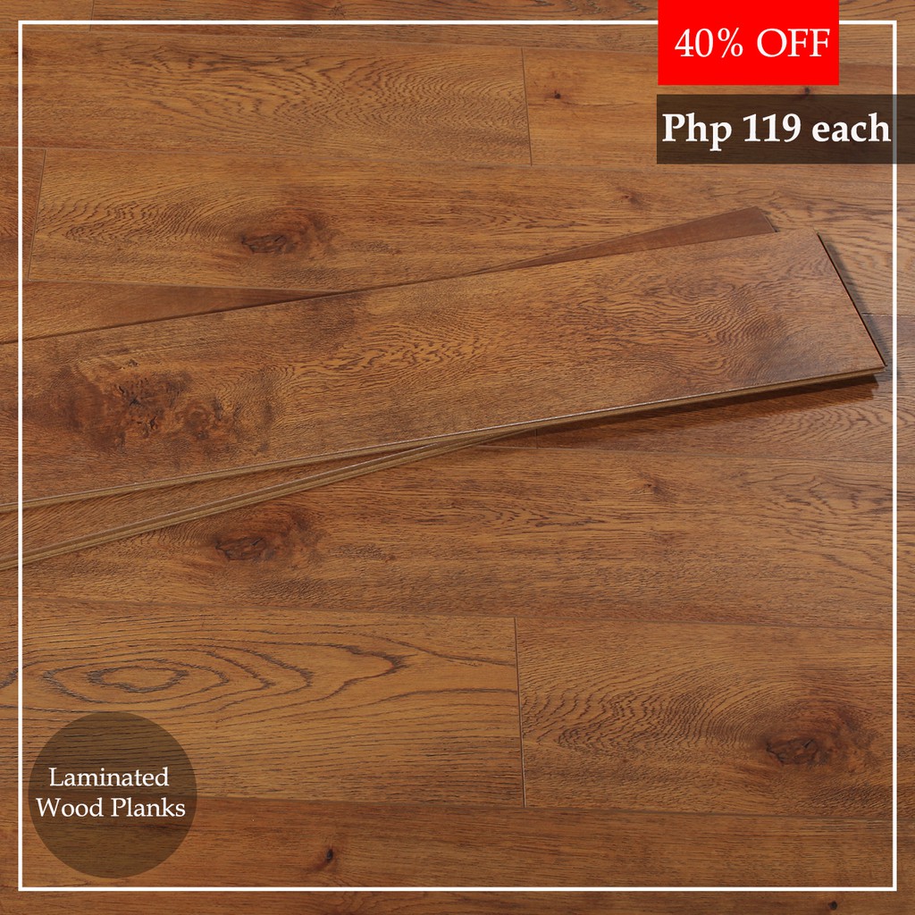 Wood Tiles Laminated Dark Brown Pc Shopee Philippines