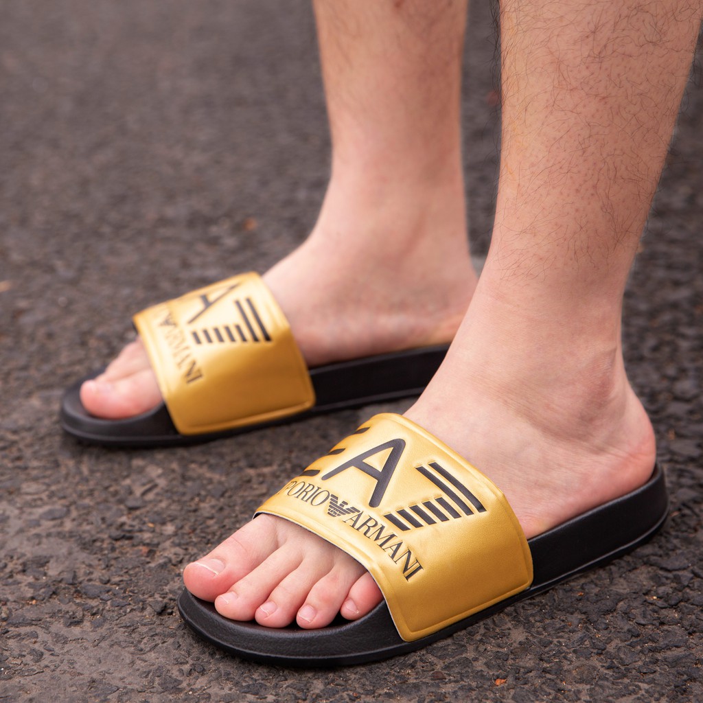 6 colors Gold Armani Size 40-45 Men Slippers Non-Slip Flip-flop Beach  Sandals outdoor/indoor slipper | Shopee Philippines