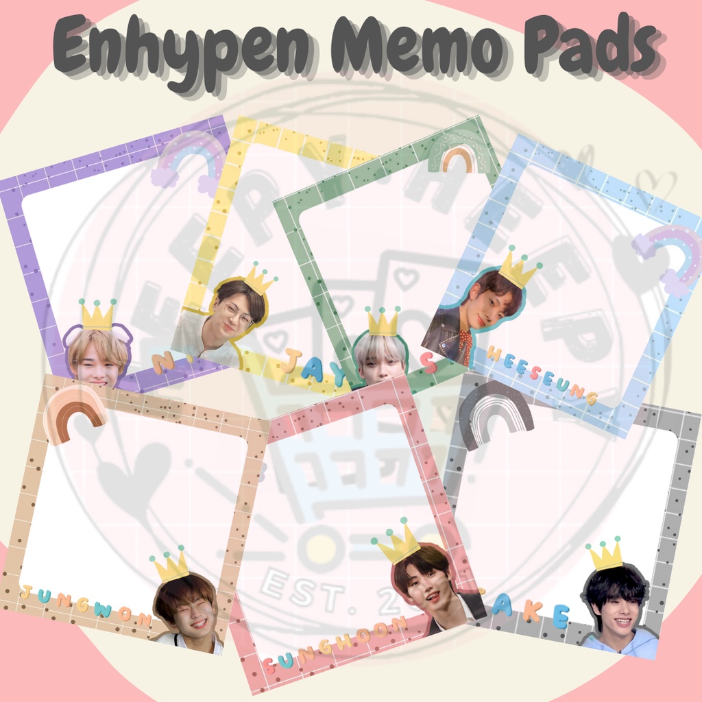 Enhypen Memo Pads (30 and 50 Non Sticky Sheets) | Shopee Philippines