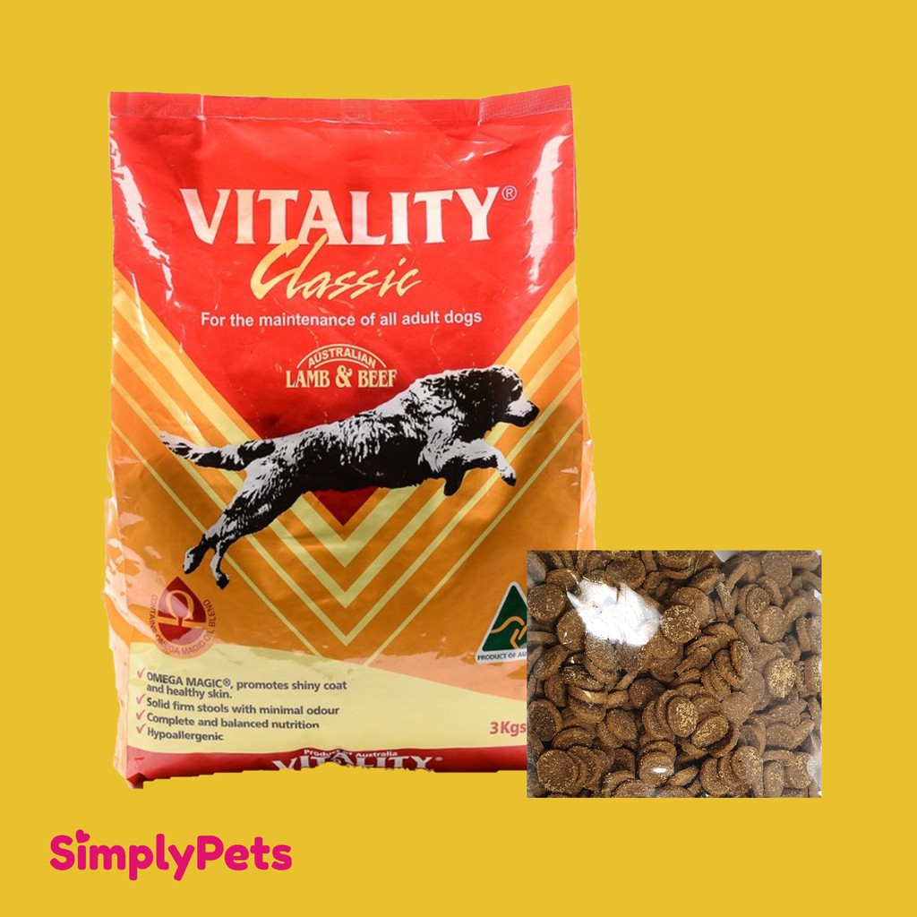 Vitality Classic Lamb And Beef Dog Dry Food 3kg ubicaciondepersonas