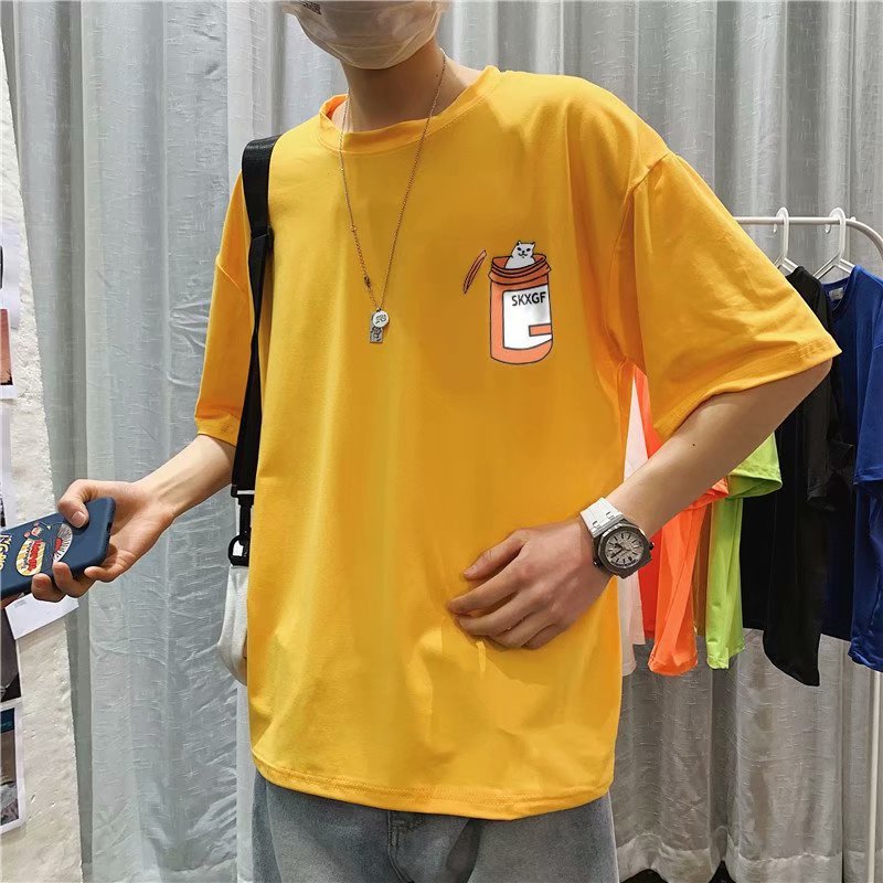 mens oversized yellow t shirt