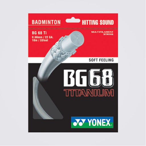 Hitting Sound Soft Feeling Titanium Yonex Badminton Strings BG68