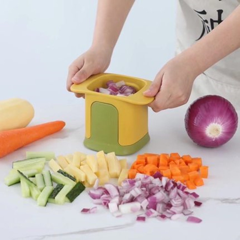 New 2in1 Multifunctional Fruits Cutter Slice Vegetable Chopper Dicing