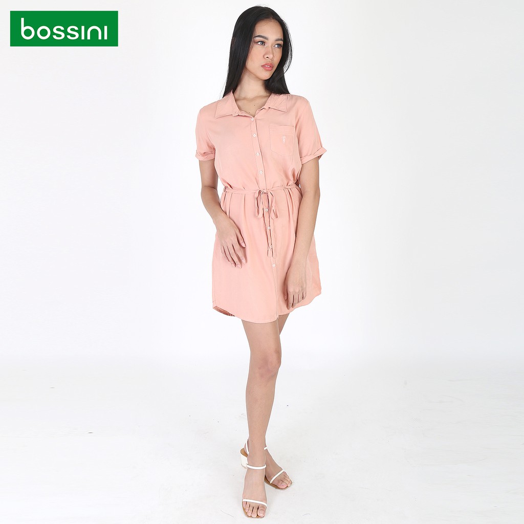 pink casual dress with sleeves