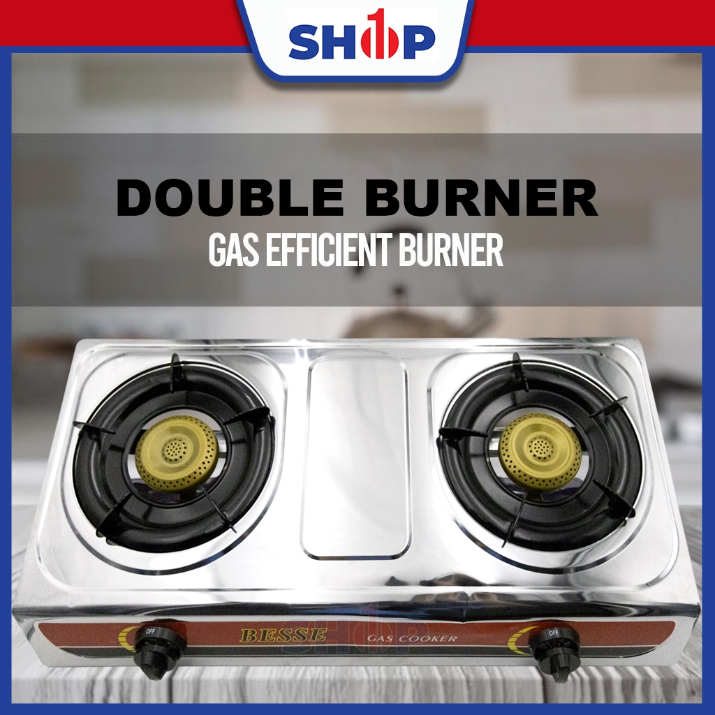 Easy to Operate Gas Stove Double Burner Stainless Steel Body LPG Stove