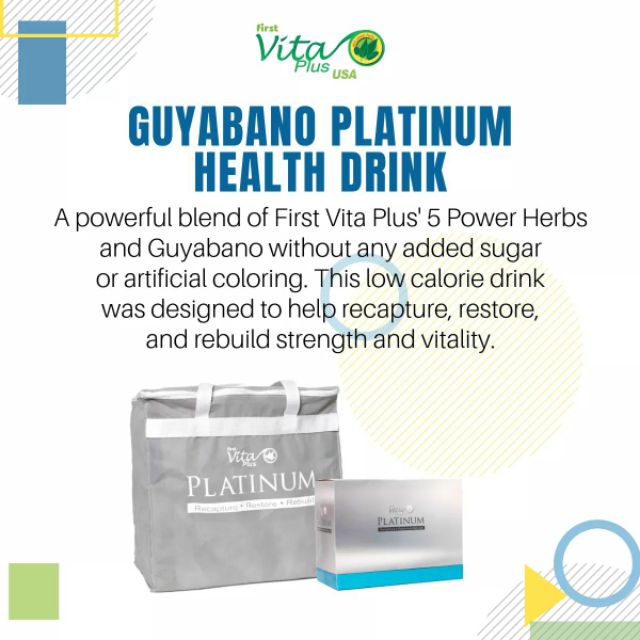 Authentic First Vita Plus Platinum Guyabano Shopee Philippines