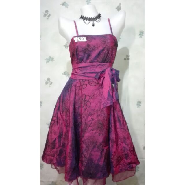 magenta gown