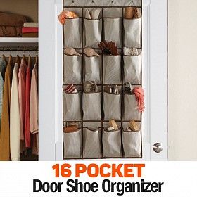 16 Pockets Hanging Shoes Rack Organizer Wall Door Storage Shopee Philippines