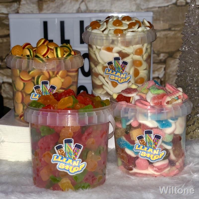 Gummy Candies in a Bucket 1L (Gummy Bears, Burger, Egg & Assorted