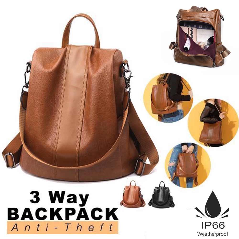 School Backpack Larger Capacity Women Bags Waterproof Backpack Casual Backpack Leather Bag Shopee Philippines