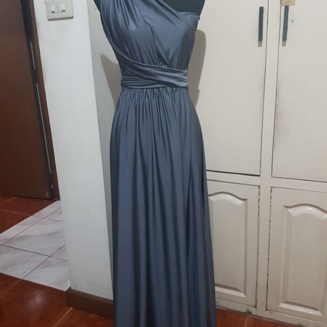 ash gray color gown