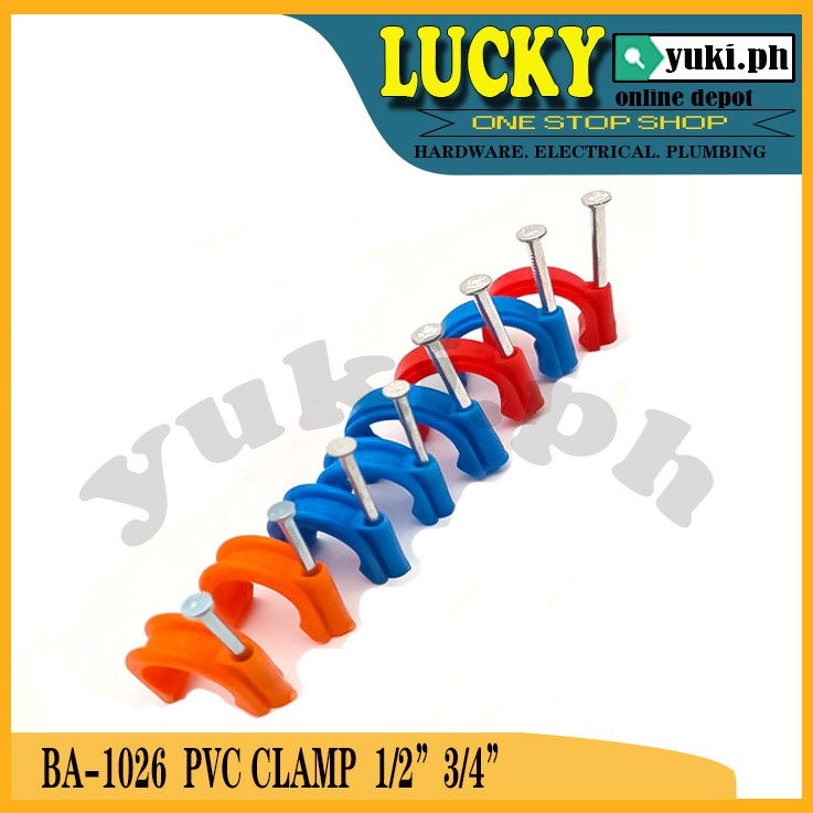 PVC Clamp 1/2", 3/4" , 1" ORANGE&BLUE(Per Pack) Shopee Philippines