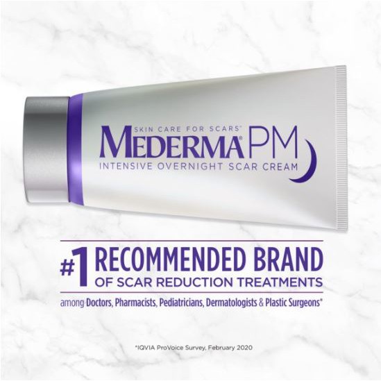 MEDERMA INTENSIVE OVERNIGHT SCAR CREAM 1oz SKIN CARE FOR SCARS INJURY BURNS ACNE SURGERY