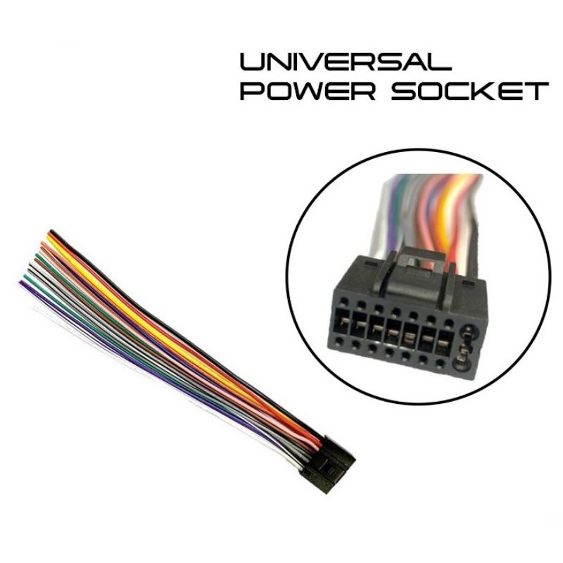 READY STOCK Universal 16Pin Car Stereo Android Radio Player Wiring
