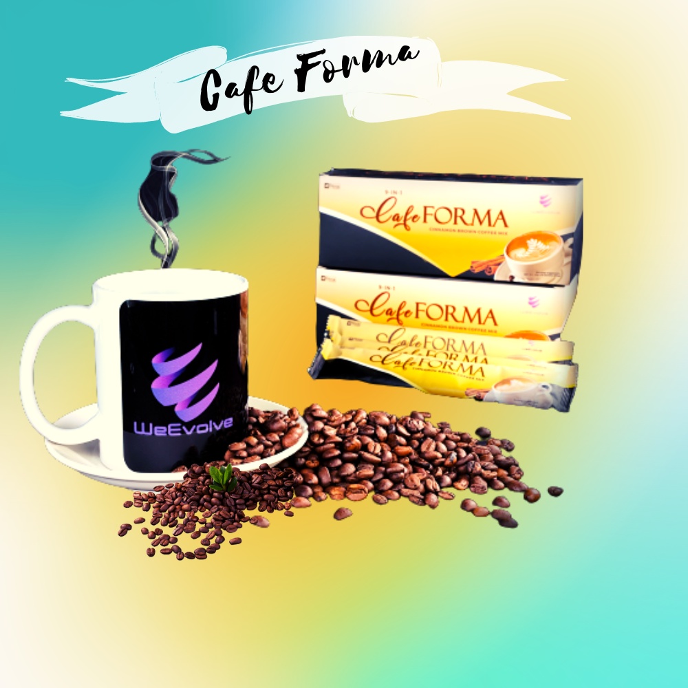 Cafe Forma 100 Organic Cinnamon Brown Coffee Mix 21g x 10 sachets