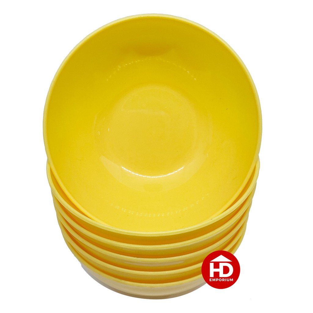 Plastic YELLOW Bowls 6 pcs (Small / Medium / Large) Shopee Philippines