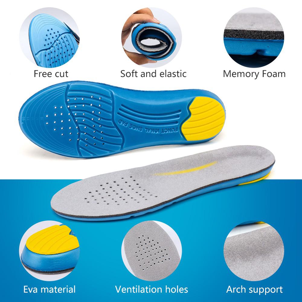 1 Pair EVA elastic Memory Foam breathable shoes insoles | Shopee ...