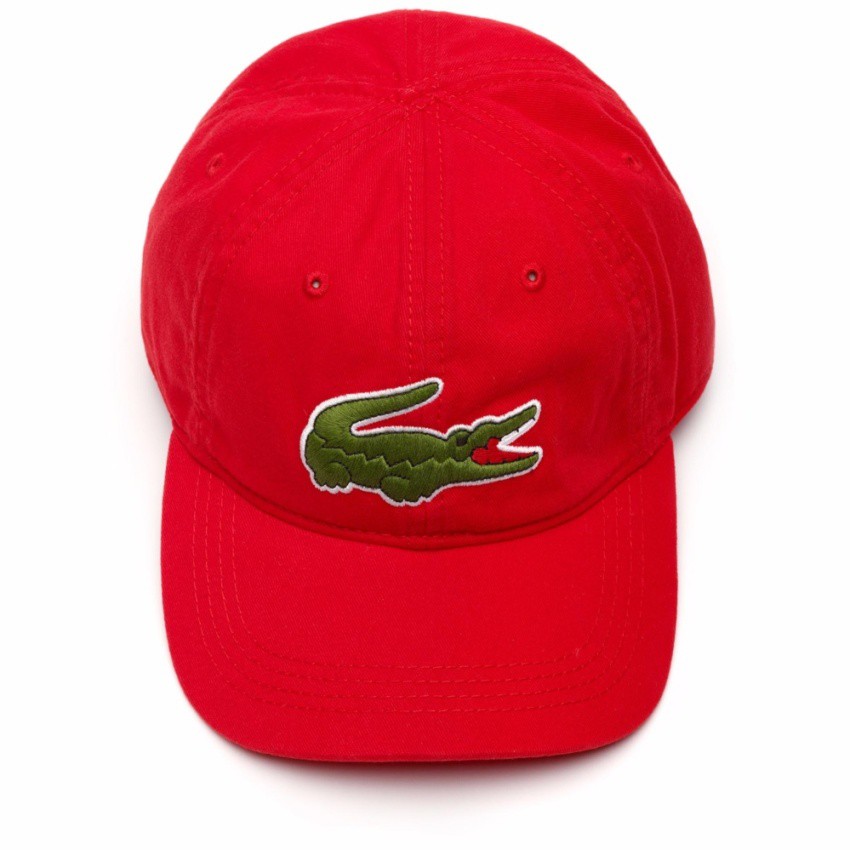 red lacoste cap