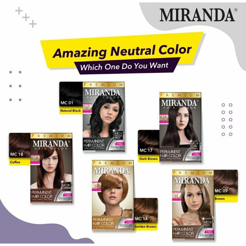 Miranda Permanent Hair Color (30mlx2) Miranda Permanent Hair Polish ...