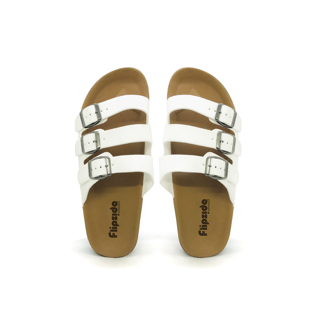 FLIPSIDE Ladies Odessa White 3-Strap Sandals | Shopee ...