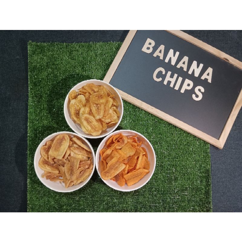 FLAVORED BANANA CHIPS AND MIXED KAMOTE CHIPS(70grms and 110grms