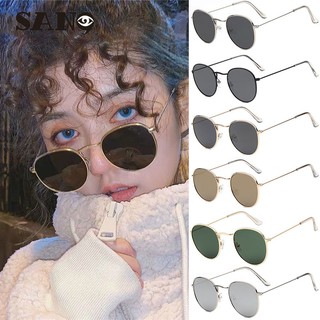【Cash on delivery】Fashion Classic Round Metal Frame Sunglasses Women