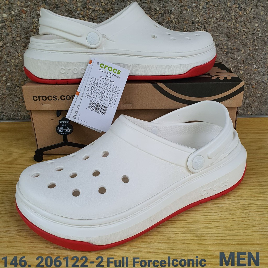 full force crocs white