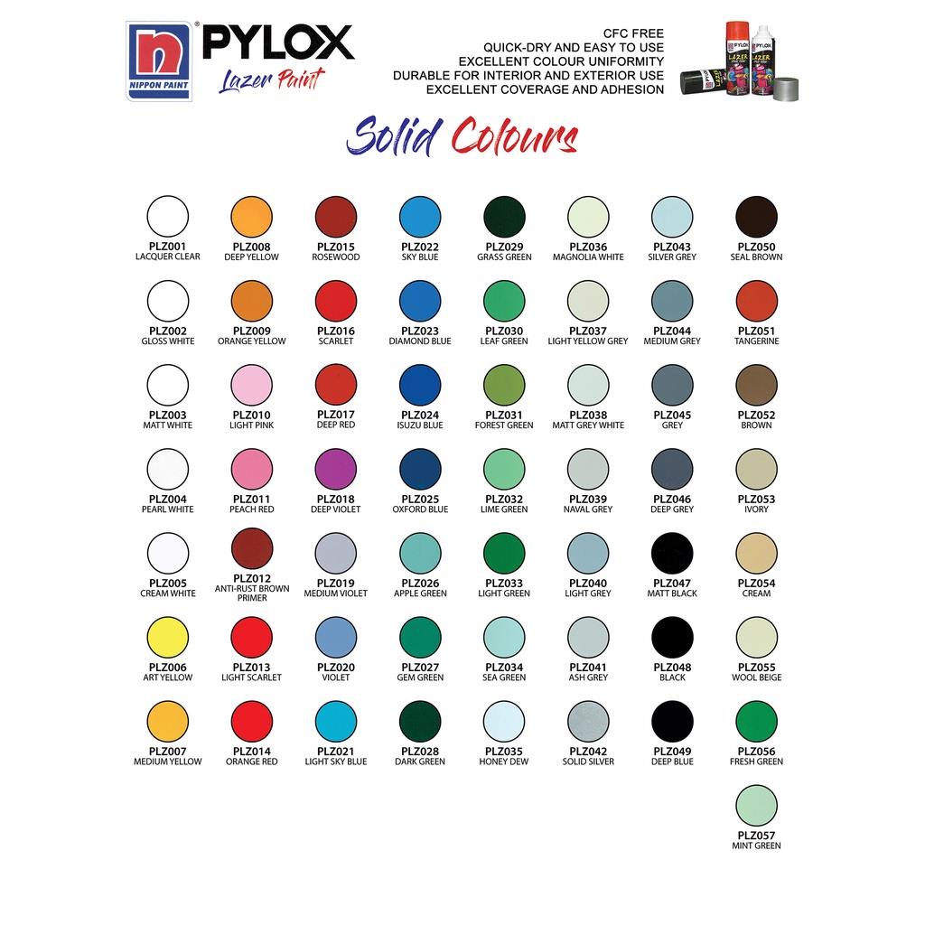 NIPPON PYLOX LAZER SPRAY PAINT SOLID COLOURS | Shopee Philippines