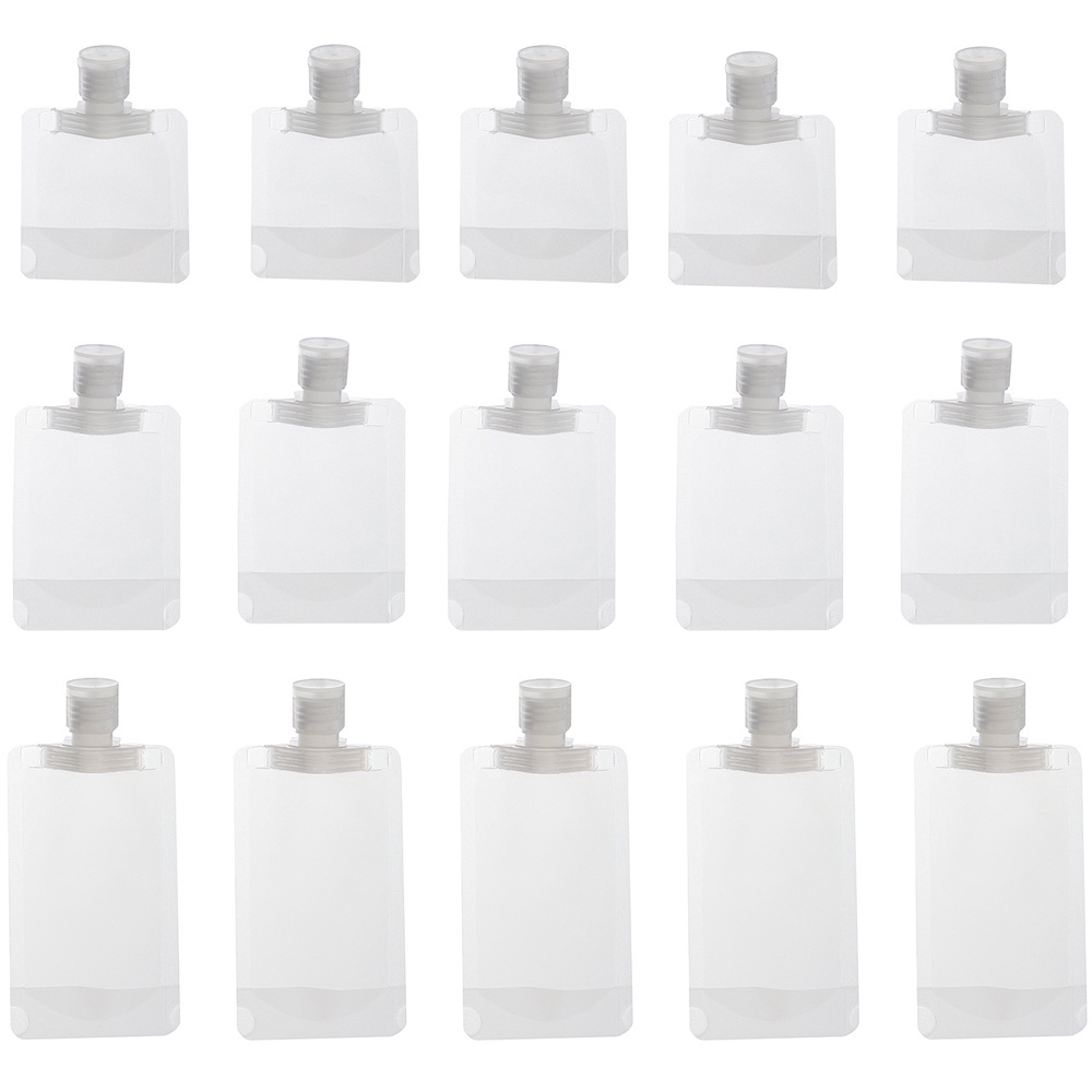 5 PCS Travel Refillable Flat Pouch Shampoo Liquid Lotion Dispenser Bag