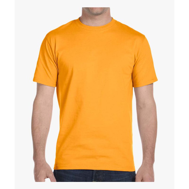 Mustard Plain T-Shirt Round Neck | Shopee Philippines