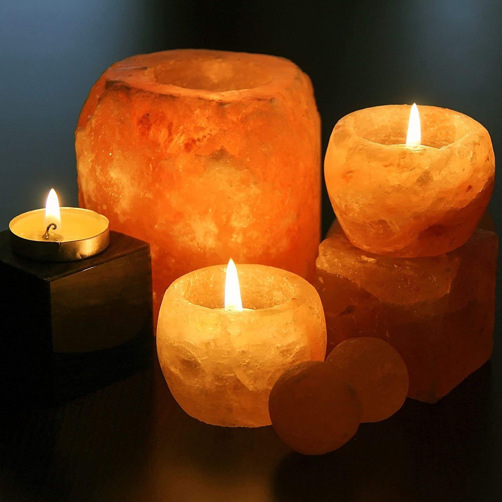 Clearance Sale Pakistan Crafted Energy Salt Candle Holder Made From