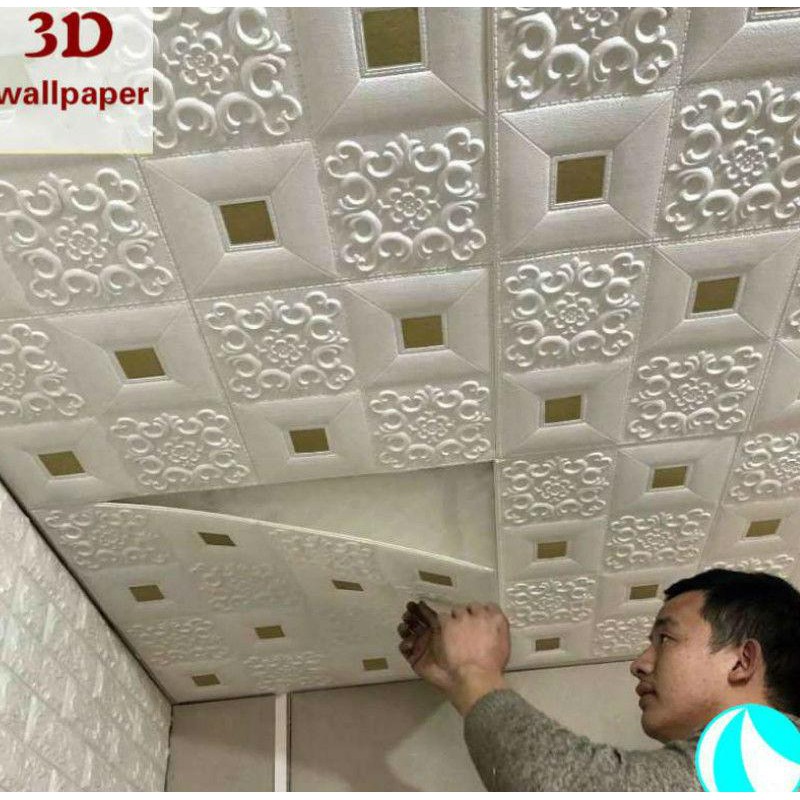 Wallpape ceiling wall paper 3D adhesive wall decor wall sticker room  wallpaper | Shopee Philippines