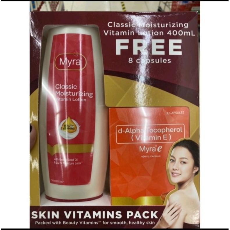 MYRA e 400ML LOTION WITH 8 PCS 400IU CAPSULES Shopee Philippines