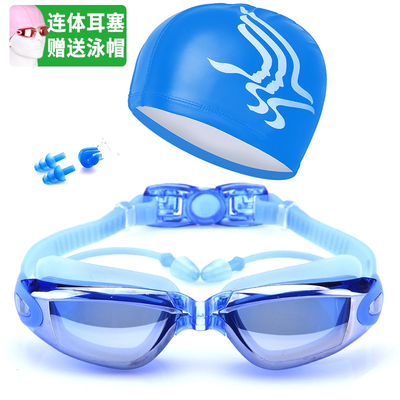 swimming hat and goggles