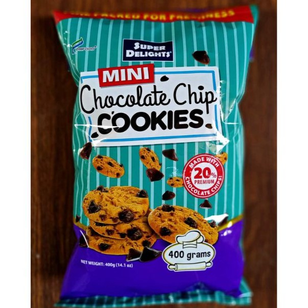 [Lowest Price] Super Delights MINI Chocolate Chip Cookies, 400g (BIG ...