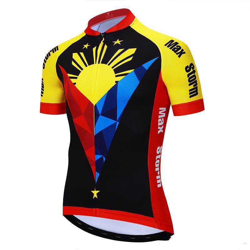 colorful cycling jerseys